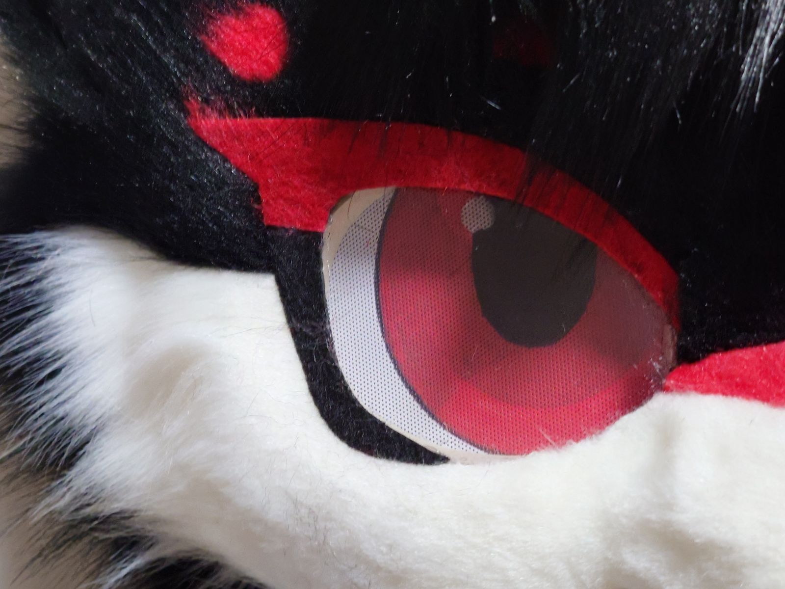 【爆安セール】 着ぐるみヘッド 犬 NO.392 黒 赤 ブラック 全頭ヘッド ケモノ ファースーツ ぬいぐるみ コスプレ コスチューム kigurumi