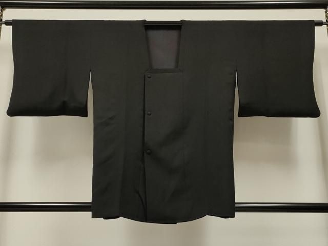 平和屋着物＃道行コート 絞り 吉祥文 黒地 正絹 逸品 CAAR9176id