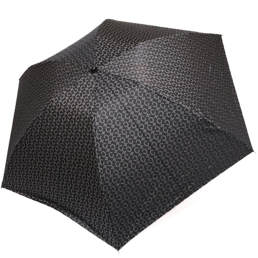 【美品】セリーヌ 折りたたみ傘 日傘 Cマカダム トリオンフ　黒　晴雨兼用 TK ファッション 【美品✨】セリーヌ CELINE 折りたたみ傘 日傘 ブラック