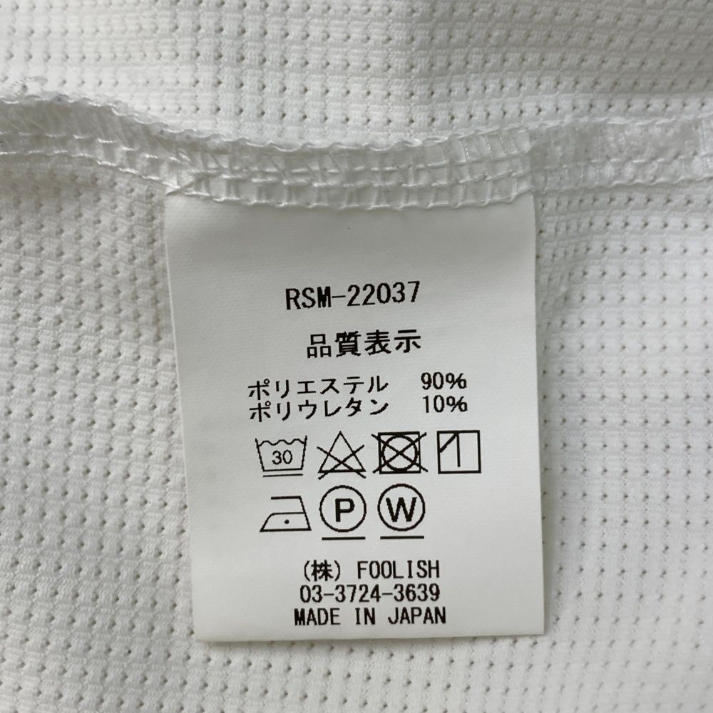 サイズ：L ROUGH&amp;SWELL ラフアンドスウェル  ハイネック 半袖Tシャツ ドットエアー  ホワイト系 [240101492768] ゴルフウェア メンズ ストスト サイズ：L ROUGH&SWELL ラフアンドスウェル ハイネック 半袖T