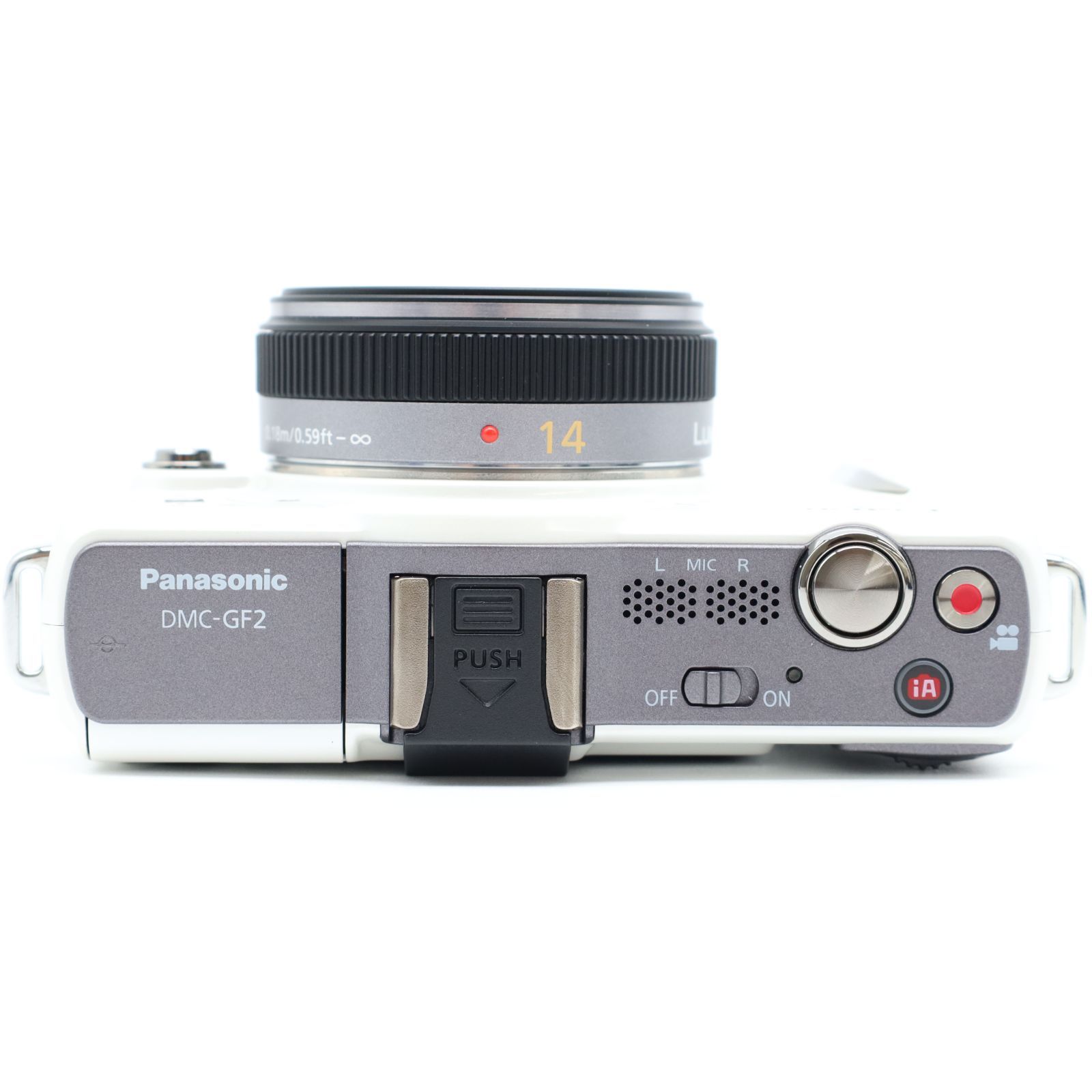 元箱付き。☆新品級☆ PANASONIC LUMIX DMC-GF2W-W Wレンズキット  