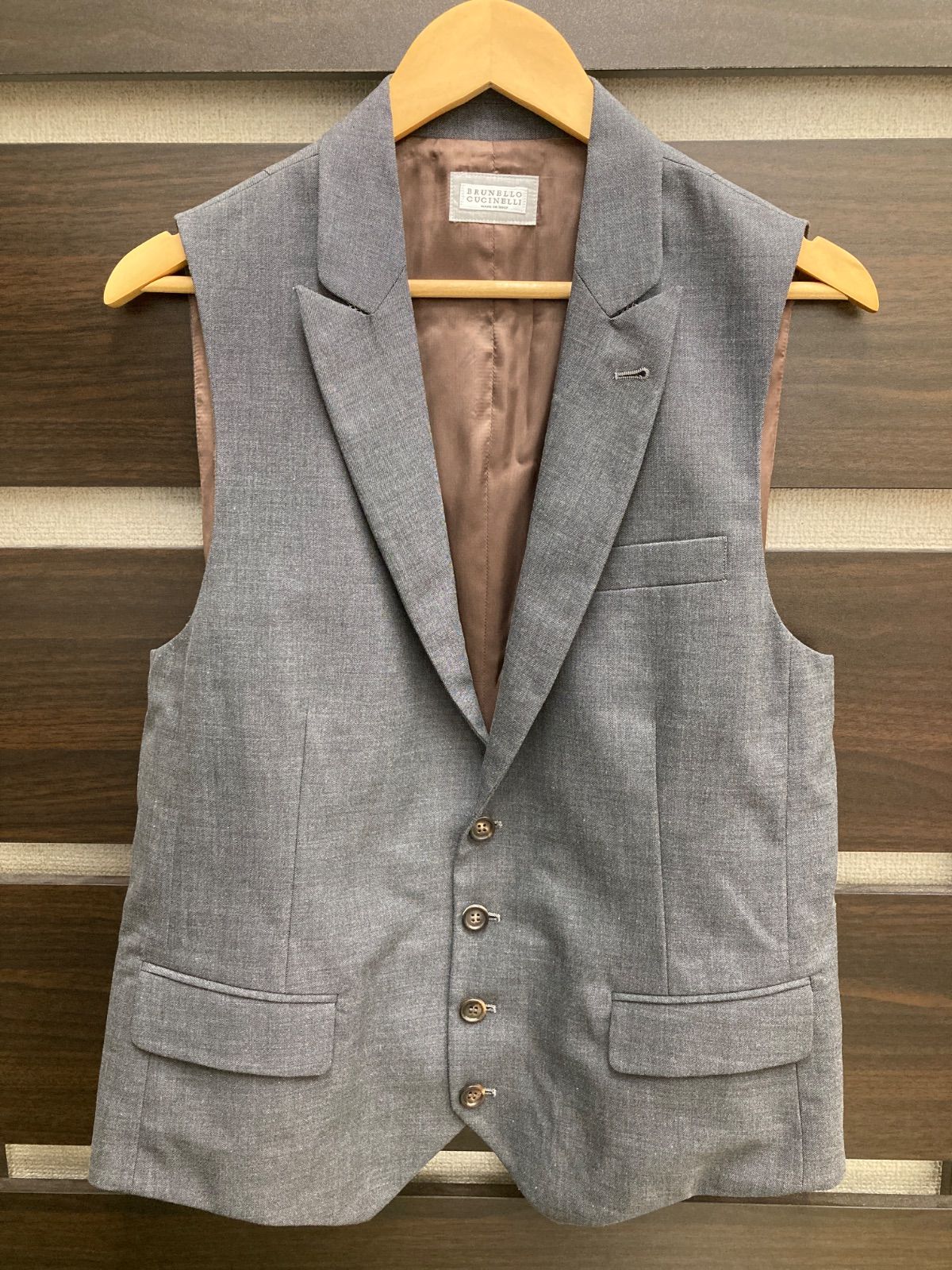BRUNELLO CUCINELLI ブルネロクチネリ ベスト グレー 50 イタリア製