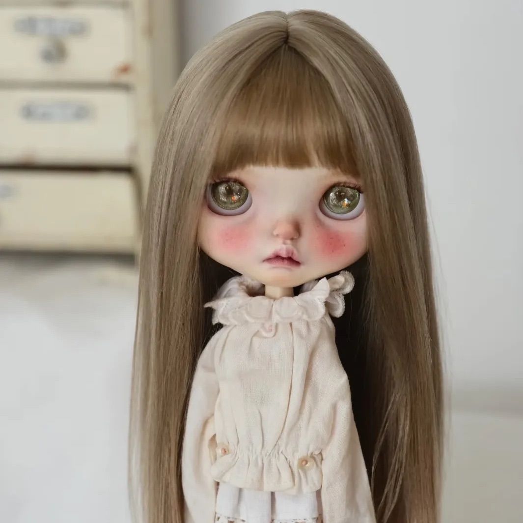 ブライス ウィッグ モヘアウィッグ 海外作家 グレーブラウン ストレート ロング