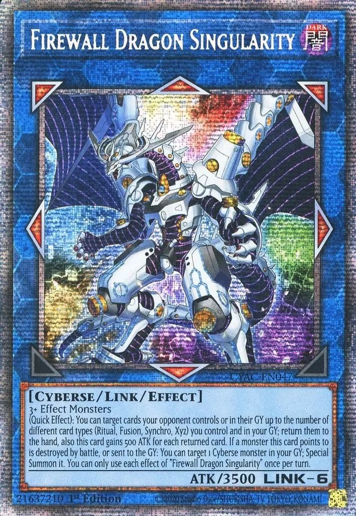 遊戯王 CYAC-EN047 PSE Firewall Dragon Singularity|ファイアウォール ドラゴン シンギュラリティ