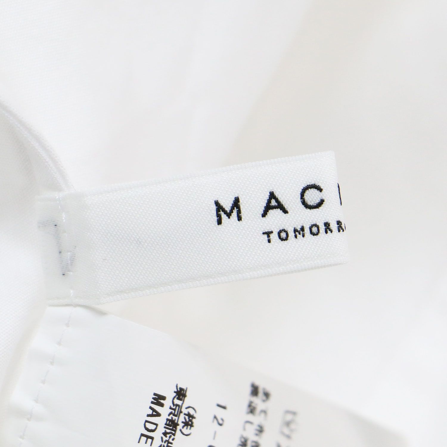 MACPHEE マカフィー ブラウス ホワイト 白 サイズ:36 9号