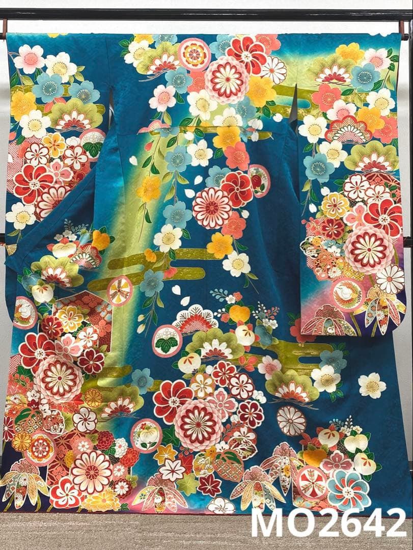 振袖 豪華 刺繍 金駒 金彩 紋意匠 身丈168cm 撥水加工済 振袖 豪華 金