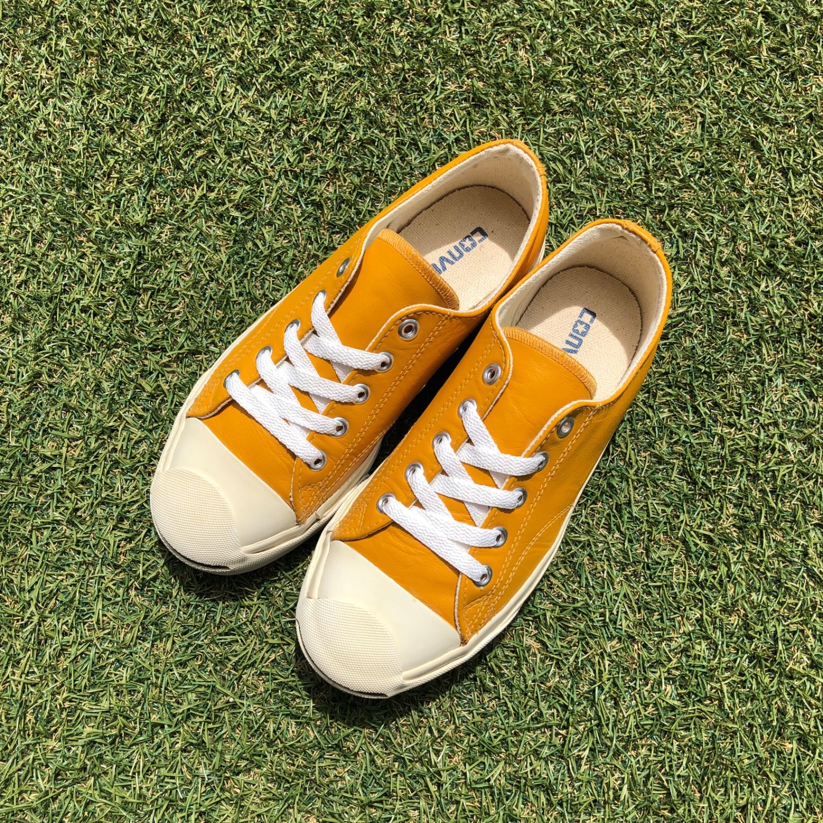 美品 旧モデル！23 converseコンバース レザージャックパーセルH279