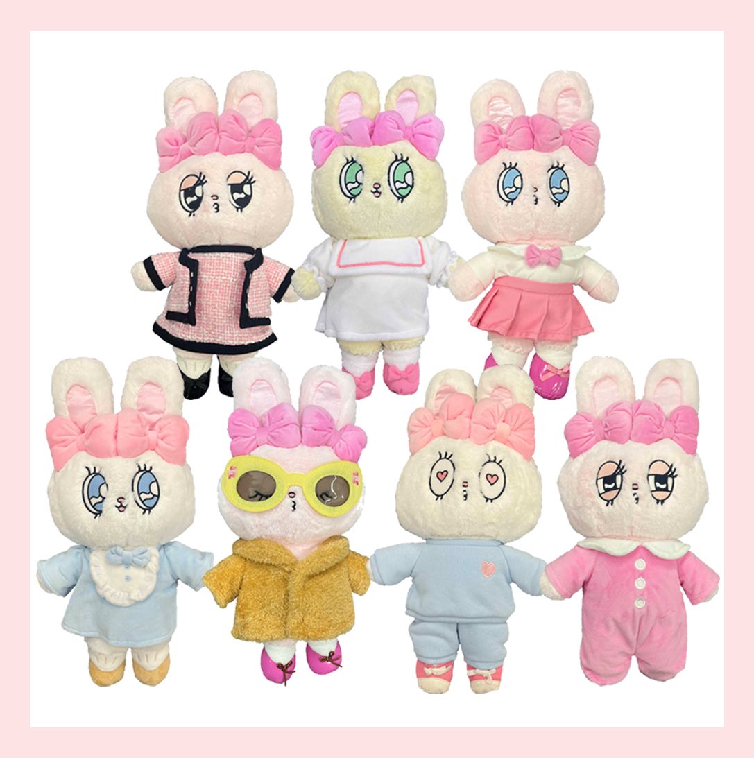 【プレミア】エスターバニー♡おでかけマスコットセットです^_^ エスターバニー ~ OOTD曜日別コーディ ~ 全7種 ぬいぐるみ 40cm