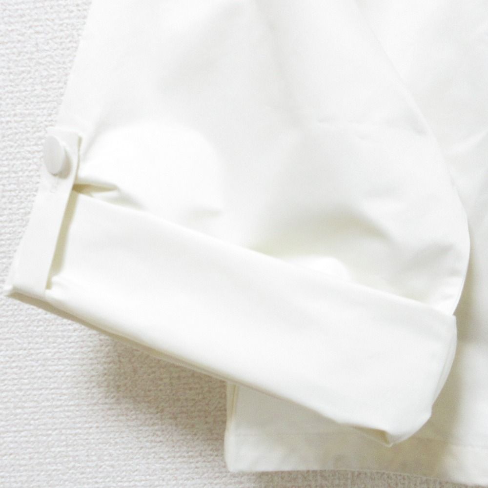良品 24SS ANAYI アナイ エコナットツイルクロップドシャツ 2WAY ショートブルゾン 10241713370 36 ホワイト レディース 古着 中古 良品 24SS ANAYI アナイ エコナットツイルクロップドシャツ 2WAY