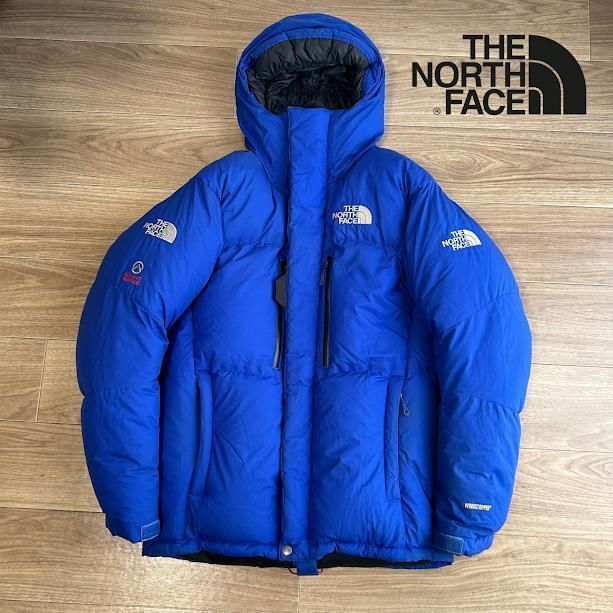ノースフェイス ダウンジャケット サミットメンズLブルー青WINDSTOPPER 
