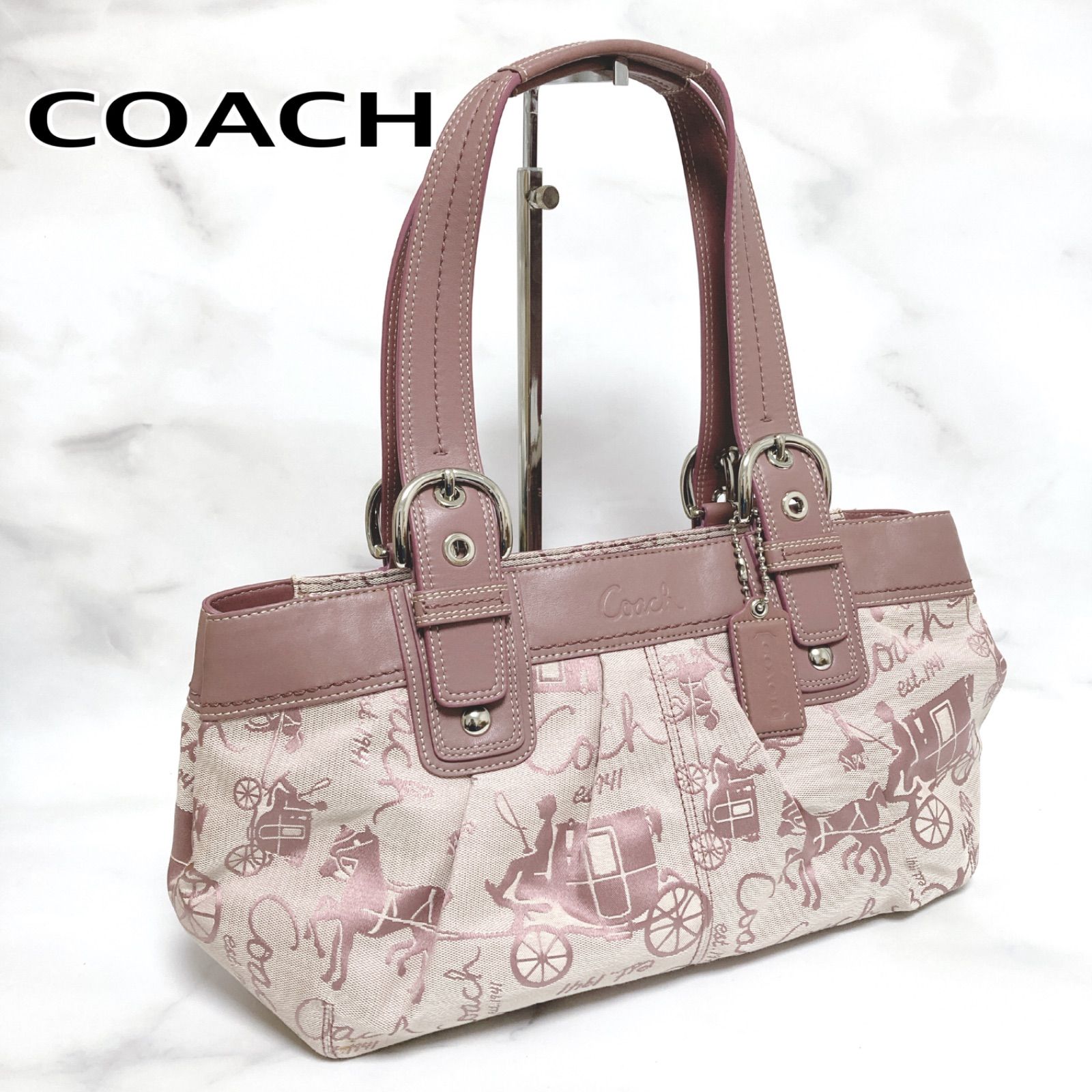 美品】COACH コーチ 肩掛け 肩がけ ハンドバッグ バッグ 肩掛け 
