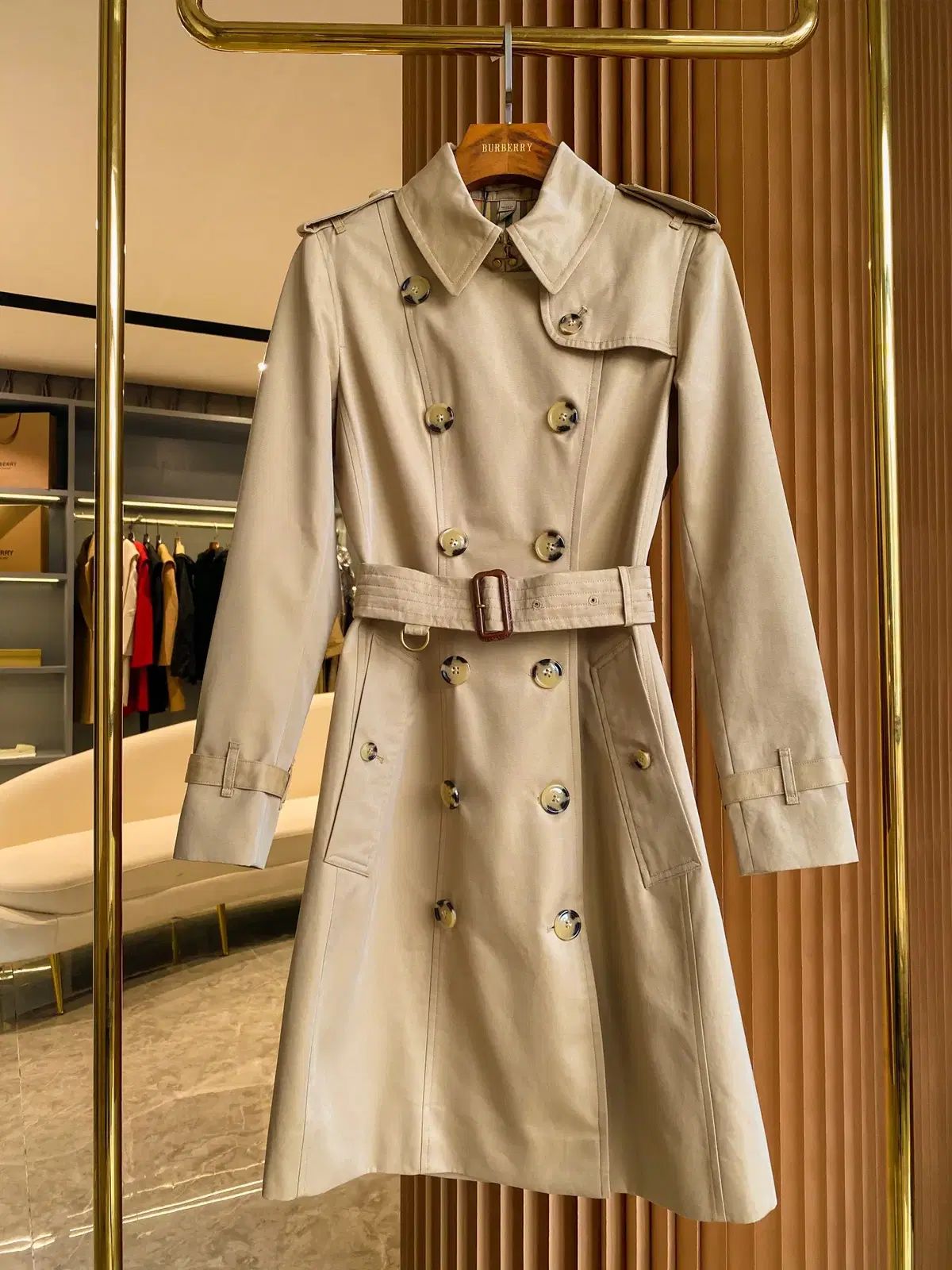 BURBERRY バーバリー 遺産 ベルト ロング トレンチ コート