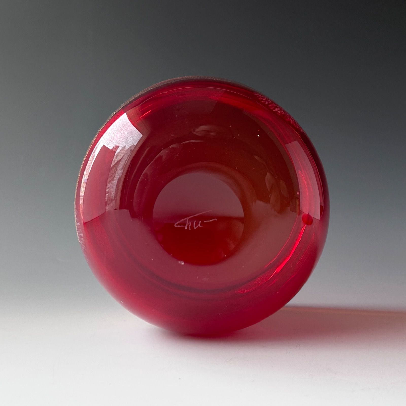 茶道具金彩ガラス水指銘「花火」石橋忠三郎共箱工芸夏茶会