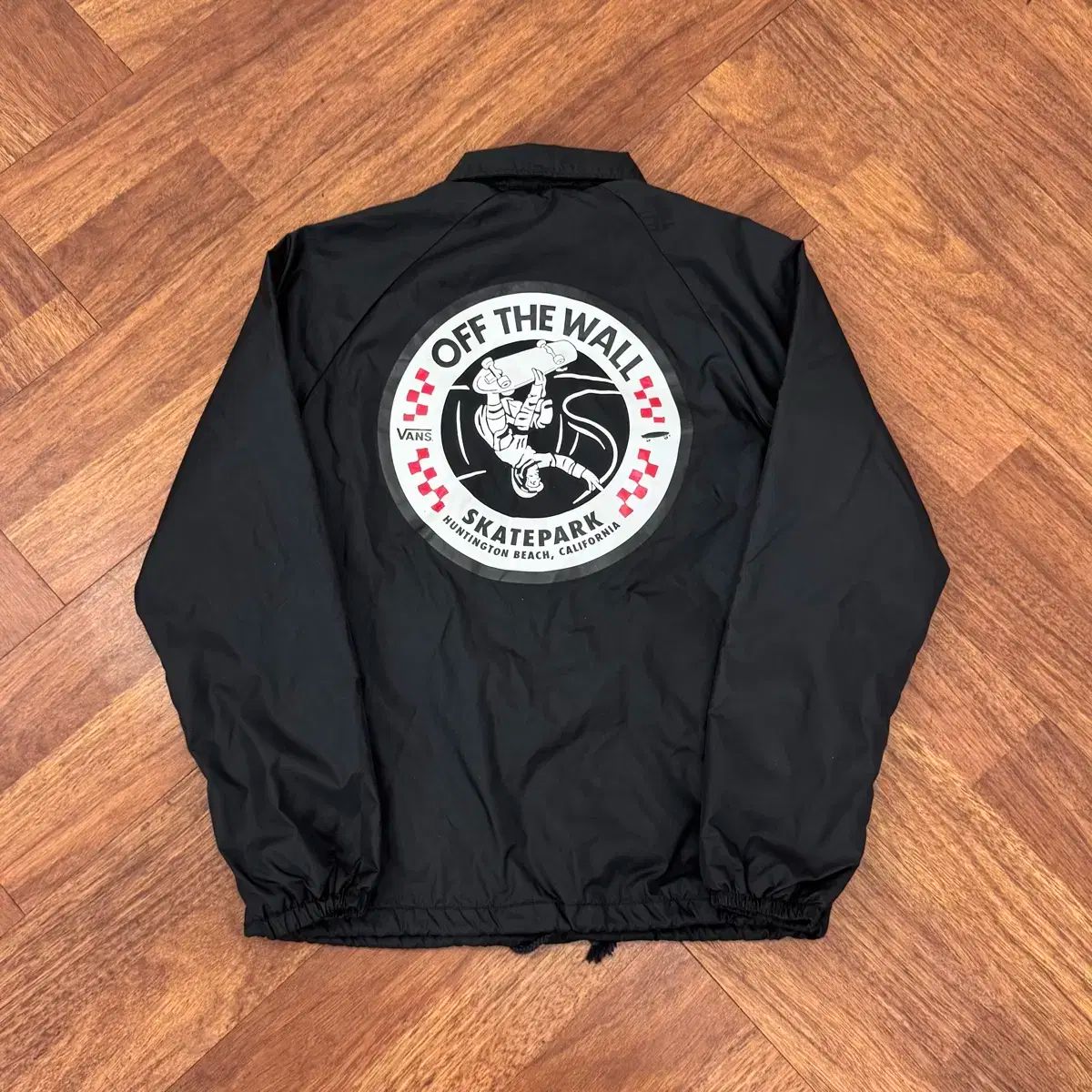 XS VANS VANS ヴァンズ ビッグロゴ 黒 COACH コーチ ジャケット