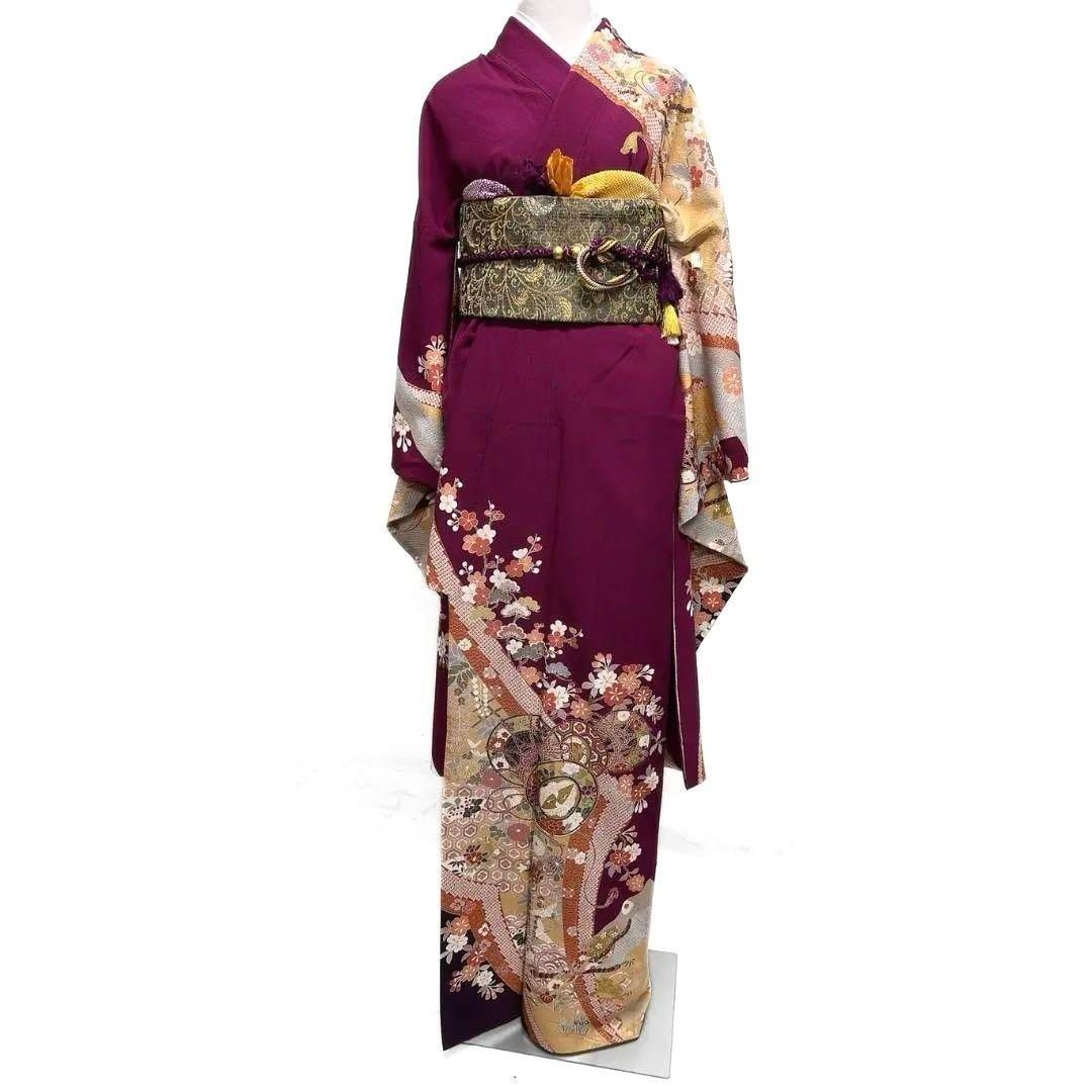 金駒刺繍 金彩 鼓 鶴 松竹梅 振袖 成人式 晴れの日 着物 032a p - メルカリ