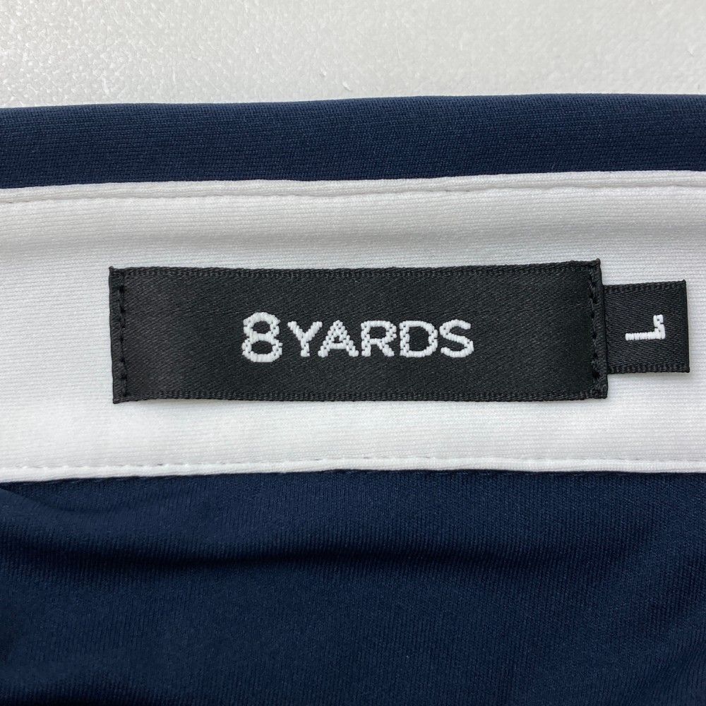 サイズ：L 8YARDS ハチヤーズ 半袖ポロシャツ ネイビー系