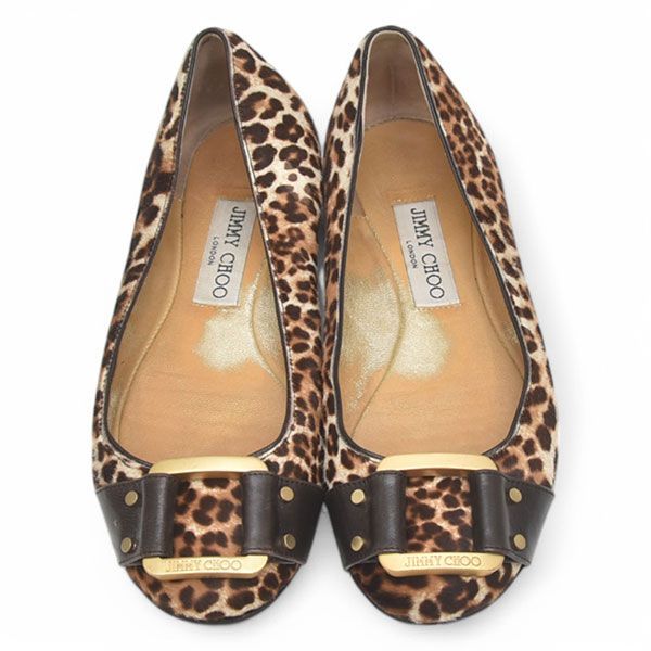 JIMMY CHOO ジミーチュウ レオパード（ヒョウ柄）フラットシューズ ジミー チュウ」からレオパード柄の新作バッグ＆シューズが登場