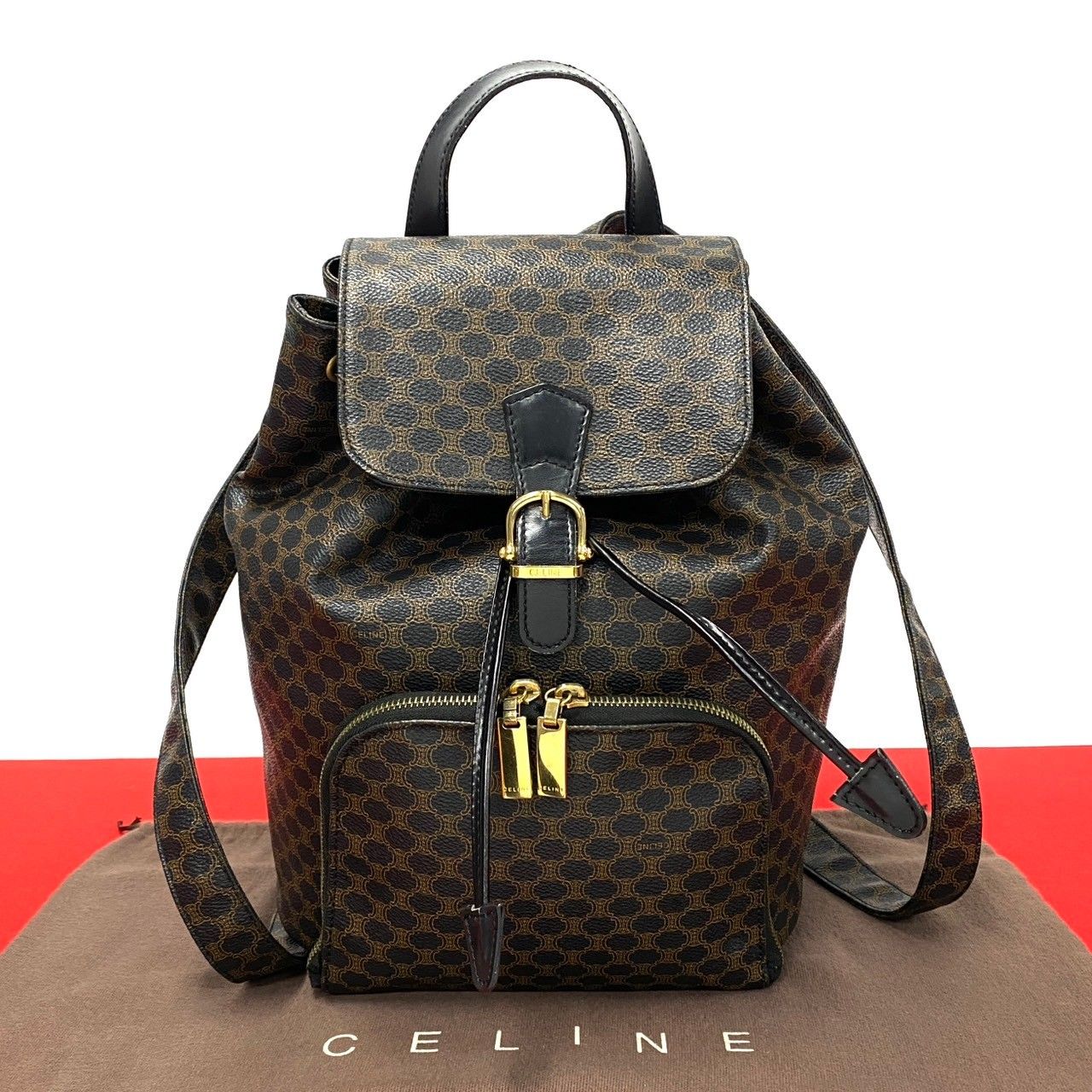 極 美品 CELINE セリーヌ マカダム ブラゾン トリオンフ柄 極 美品 CELINE セリーヌ マカダム ブラゾン トリオンフ柄