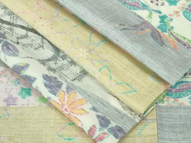 平和屋本店□極上 小千谷紬 百柄 花蝶 横段文 逸品 DZAA6901kh5 - メルカリ 