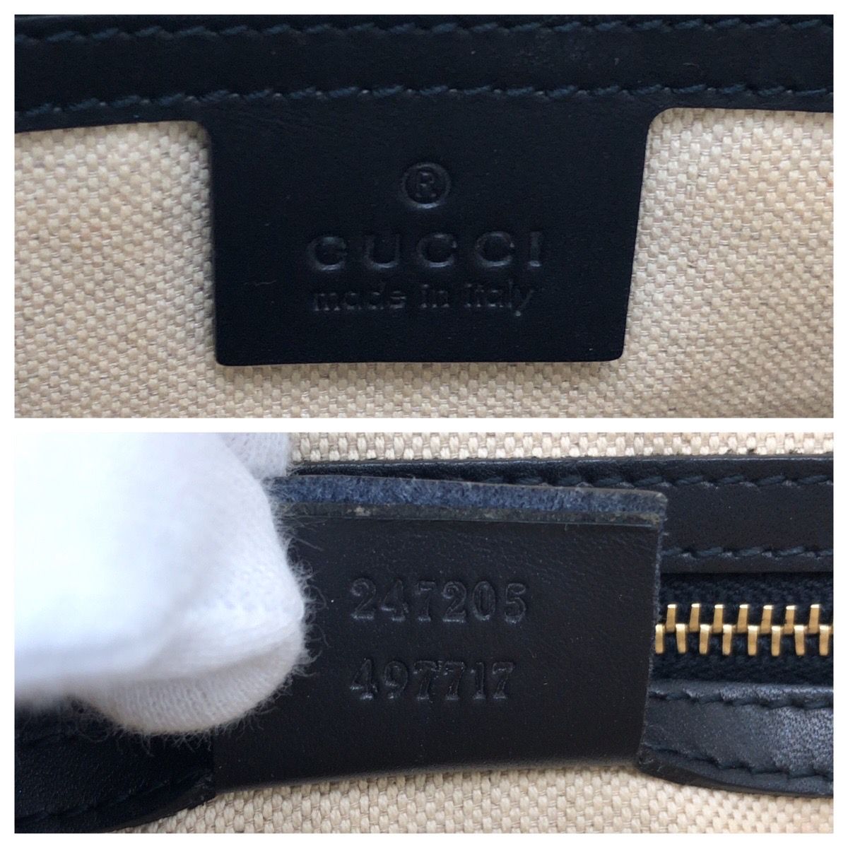 美品 GUCCI グッチ シェリーライン ネイビー ベージュ ゴールド金具 GG