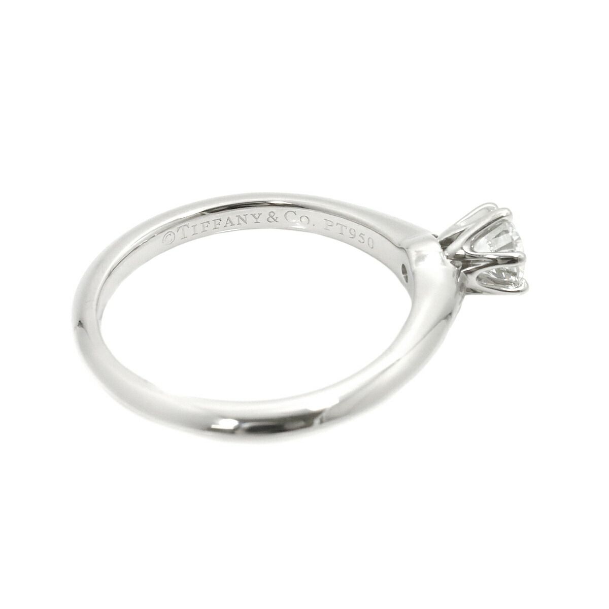 【PONDICHERY】ソリティアリング ティファニー TIFFANY&CO. ソリティア ダイヤ 0.34ct H/VVS2/3EX
