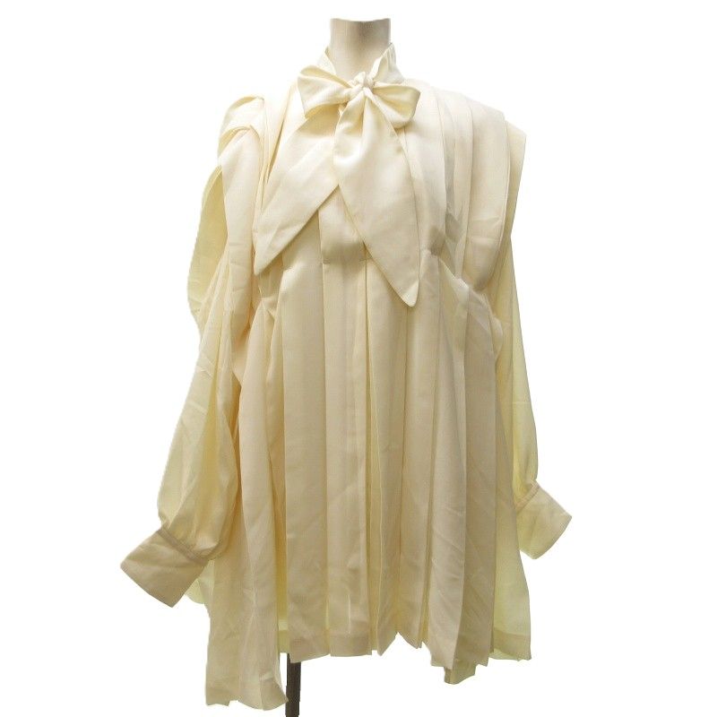 ライト WRYHT タグ付き 23AW HOLLY PLEATED TOPS シャツ ブラウス ボウタイ プリーツ 長袖 オールドジョー取扱い オフホワイト F 楽天市場】2wayフロッキードットボウタイシアーブラウス