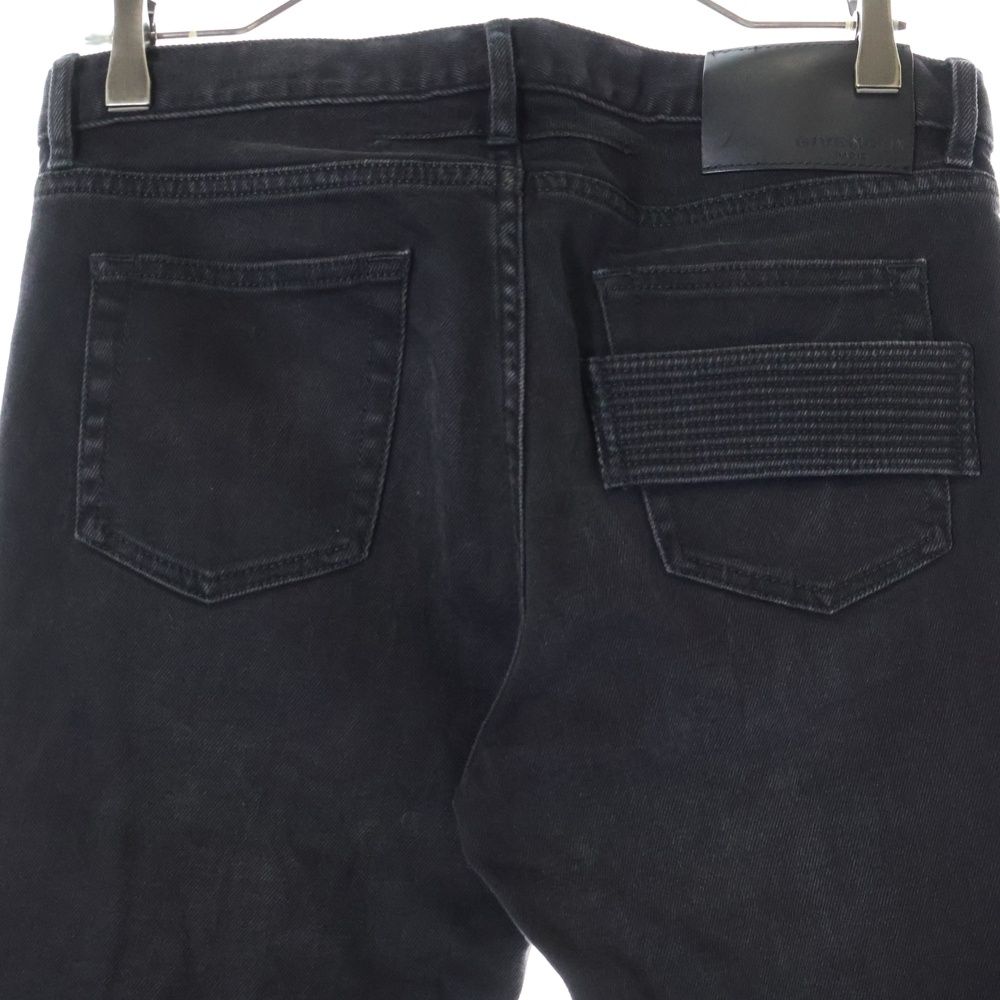 GIVENCHY ジップパンツ GIVENCHY (ジバンシィ) ZIPPER BIKER BLACK JEANS ジッパー