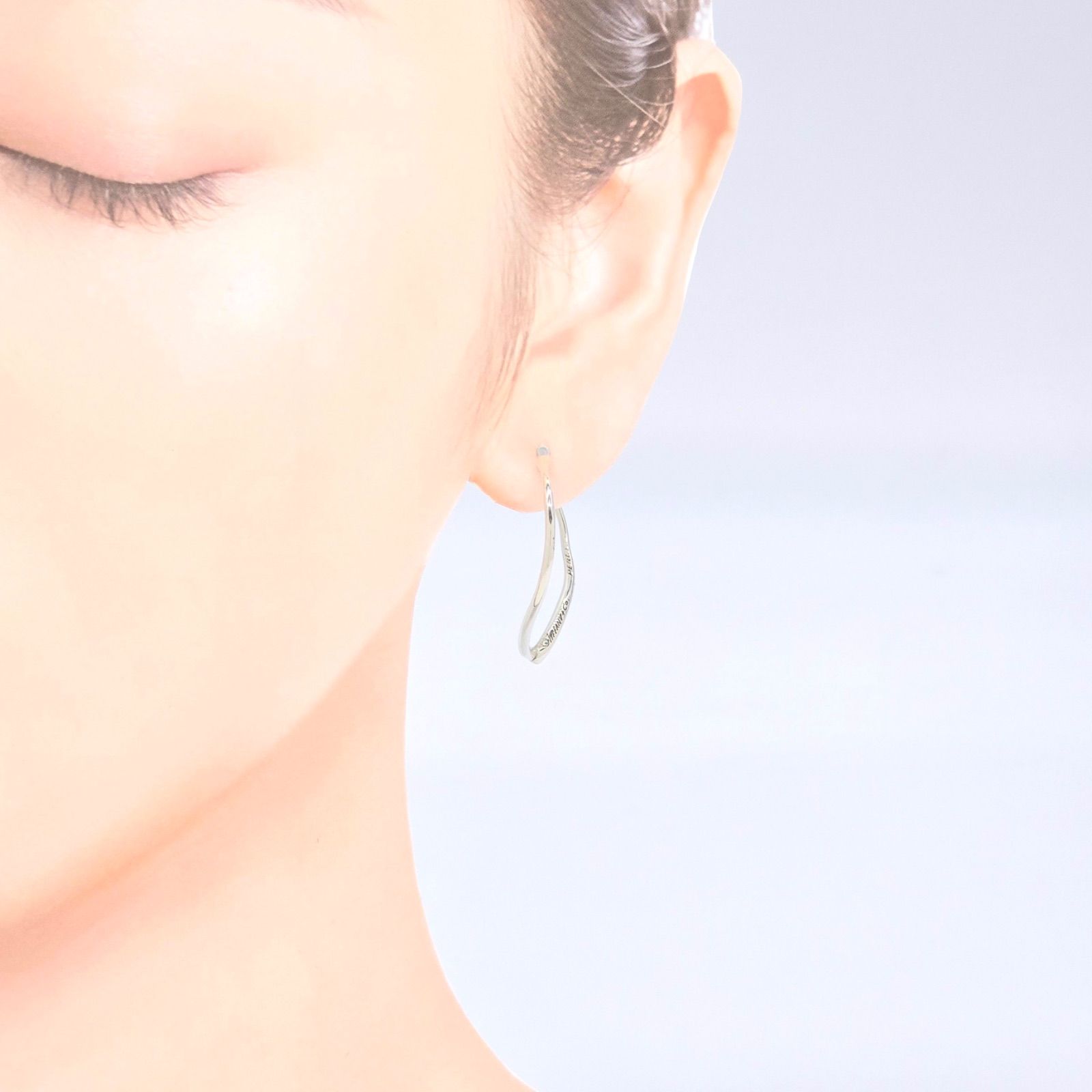 TIFFANY&CO. ティファニー オープン ハート フープ ピアス 両耳