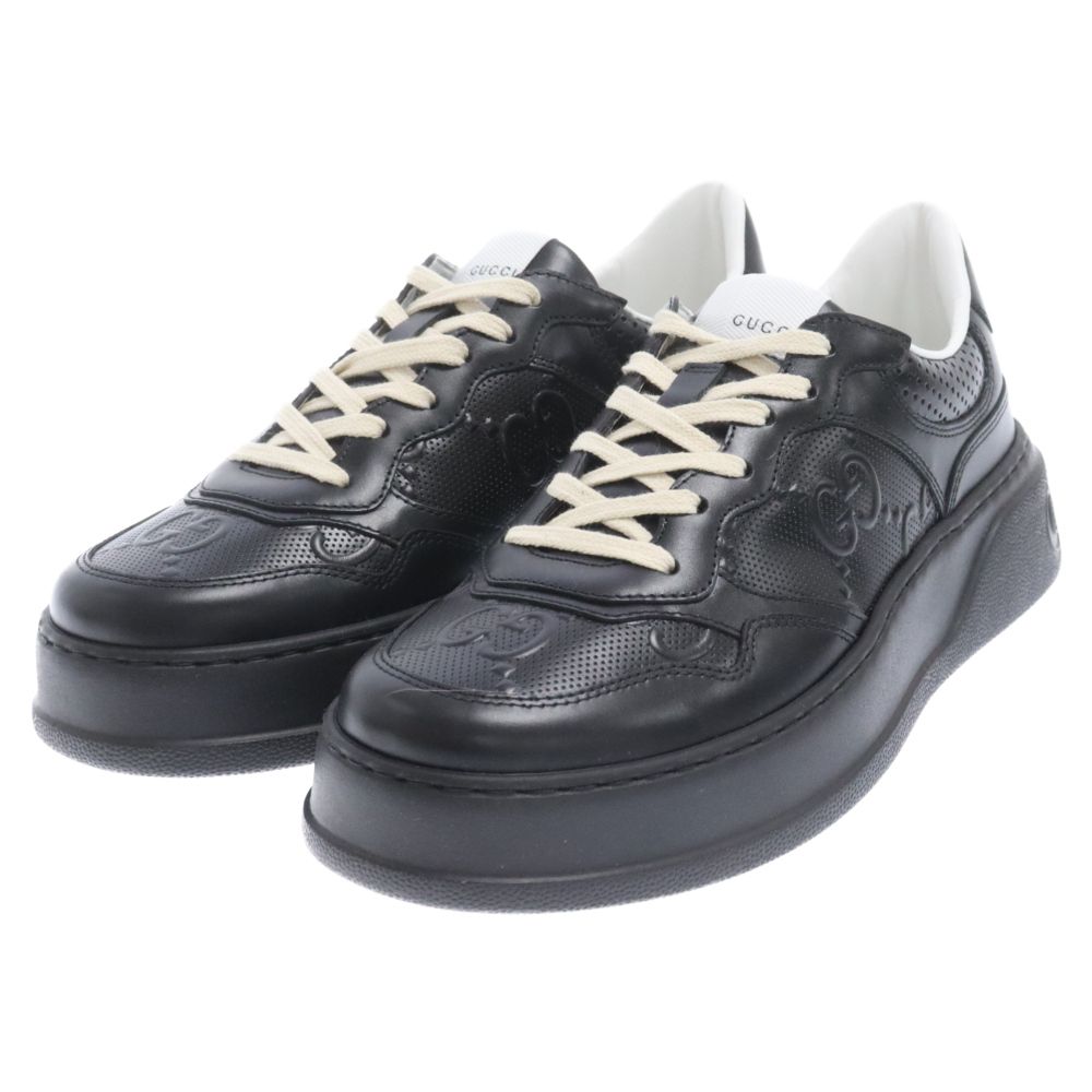 GUCCI (グッチ) GGエンボス レザー ローカットスニーカー