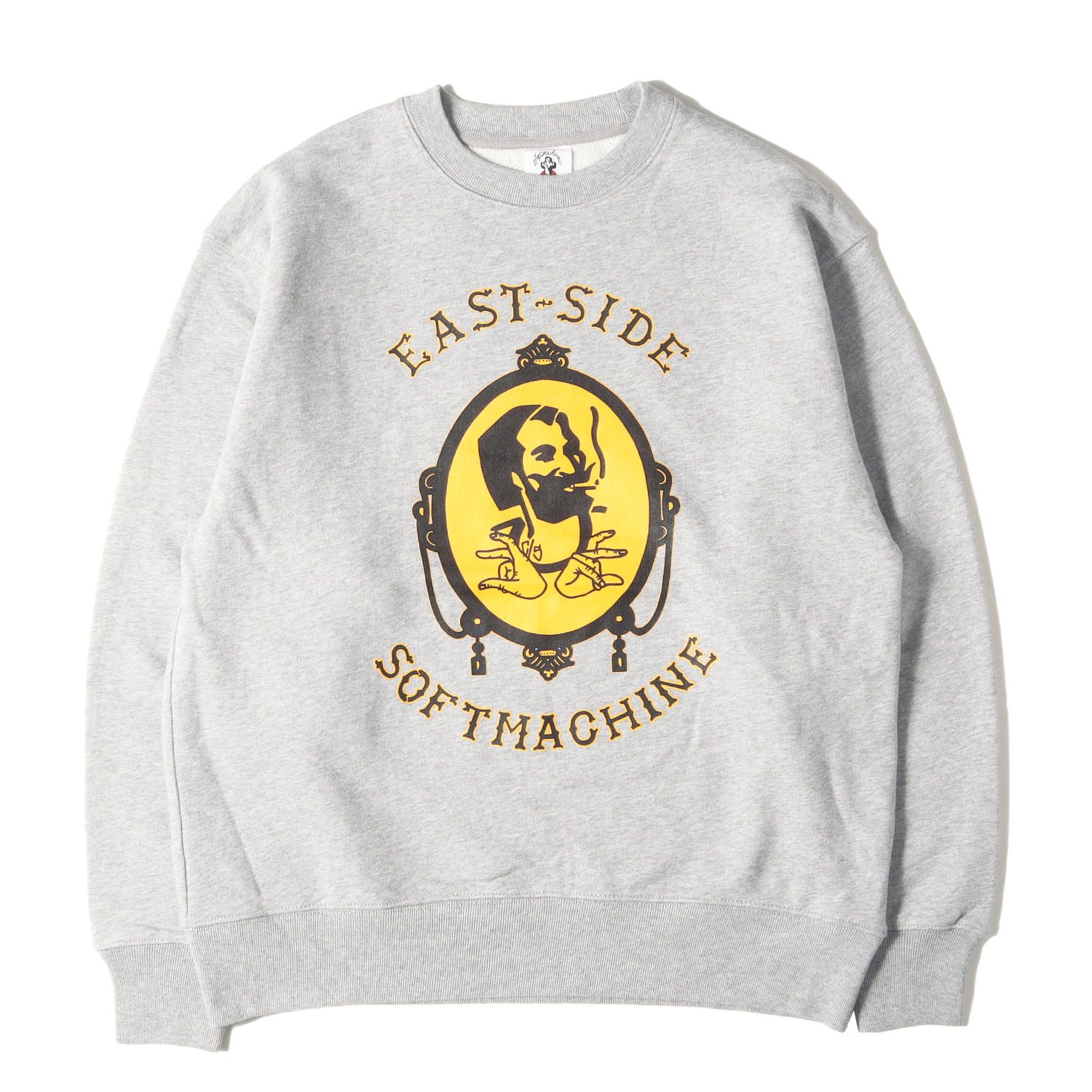 SOFTMACHINE ソフトマシーン スウェット グレー サイズ L | 24SS GZAGロゴ クルーネック スウェットシャツ East Sider Sweat | トップス トレーナー プルオーバー メンズ