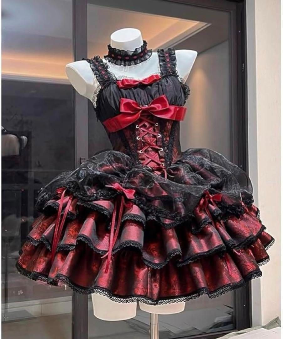 ロリータ アイドル服 ゴシック プリンセスドレス コスプレ衣装