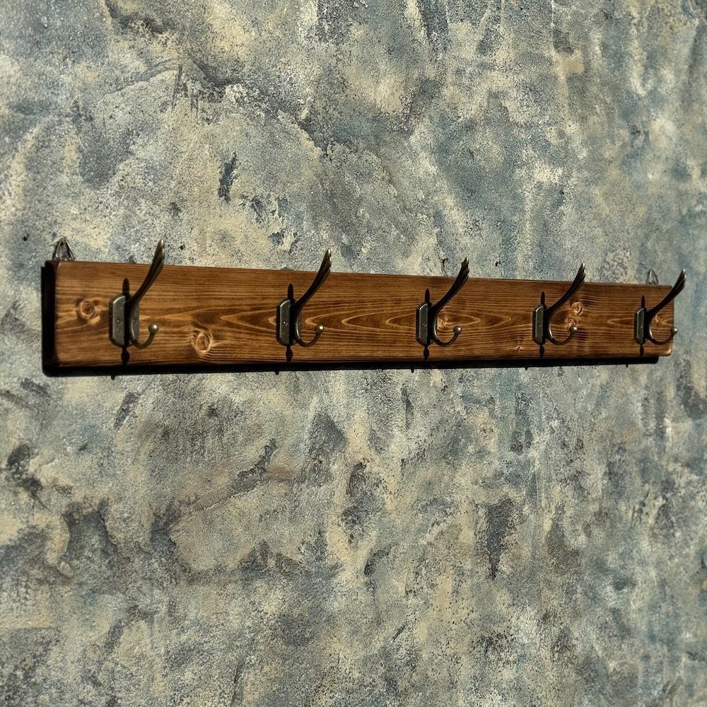 出荷まで7〜14日程度》壁掛け ウォールフック 5連 羽型 フック