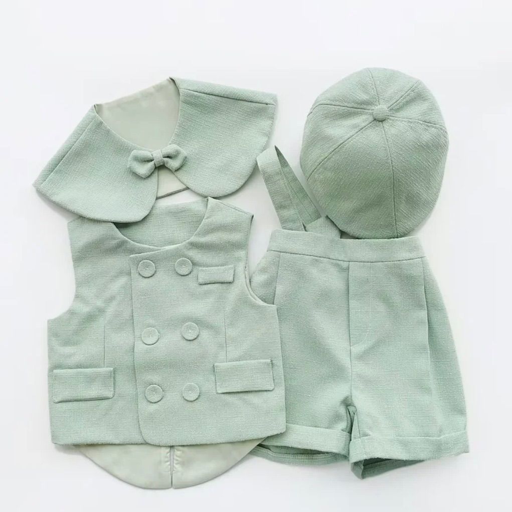  7点セット 男の子 ベビー フォーマル スーツ ジャケット ケープ 韓国子供服風 80 90 その他 ベビー服(~95cm)