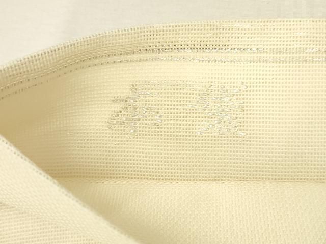 平和屋着物＊夏物 六通柄 本袋帯 露草文 銀糸 正絹 逸品 DAAX5904cm