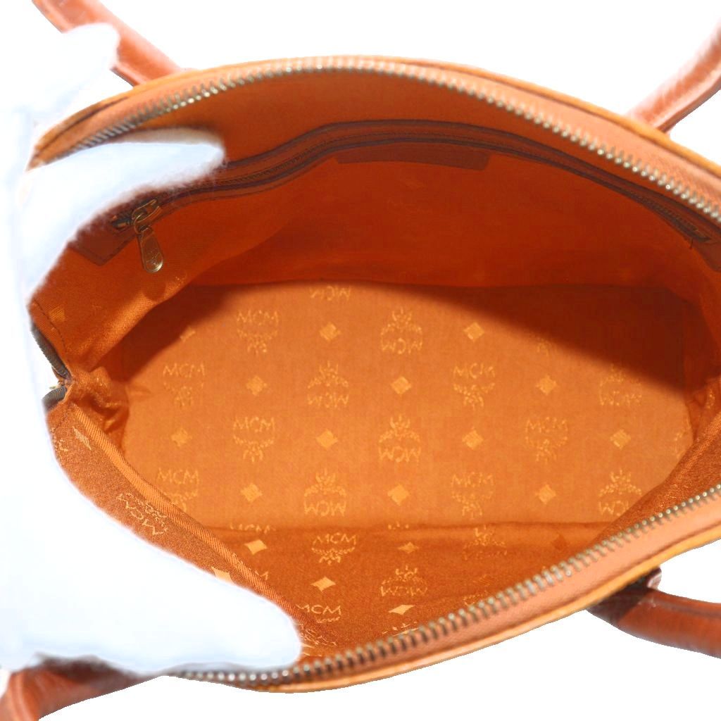 未使用級　MCM ミニボストン　ハンドバッグ　レザー　総柄　茶　ブラウン 楽天市場】MCM エムシーエム 中古品 USED-B ミニボストンバッグ