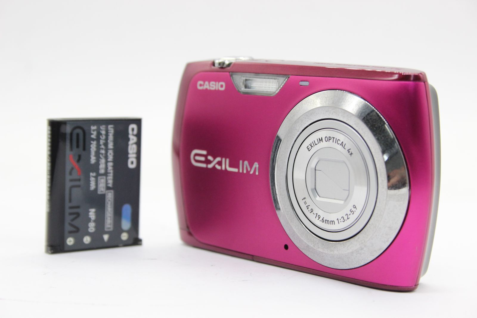 美品 返品保証】 カシオ Casio Exilim EX-Z370 ピンク 4x バッテリー