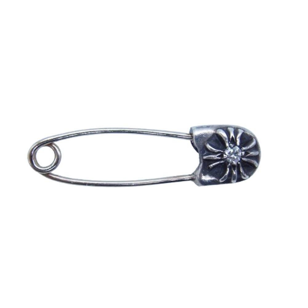 CHROME HEARTS クロムハーツ 原本無 SAFETY PIN SM 1DIA セーフティピンスモール 1ダイヤ シルバー系
