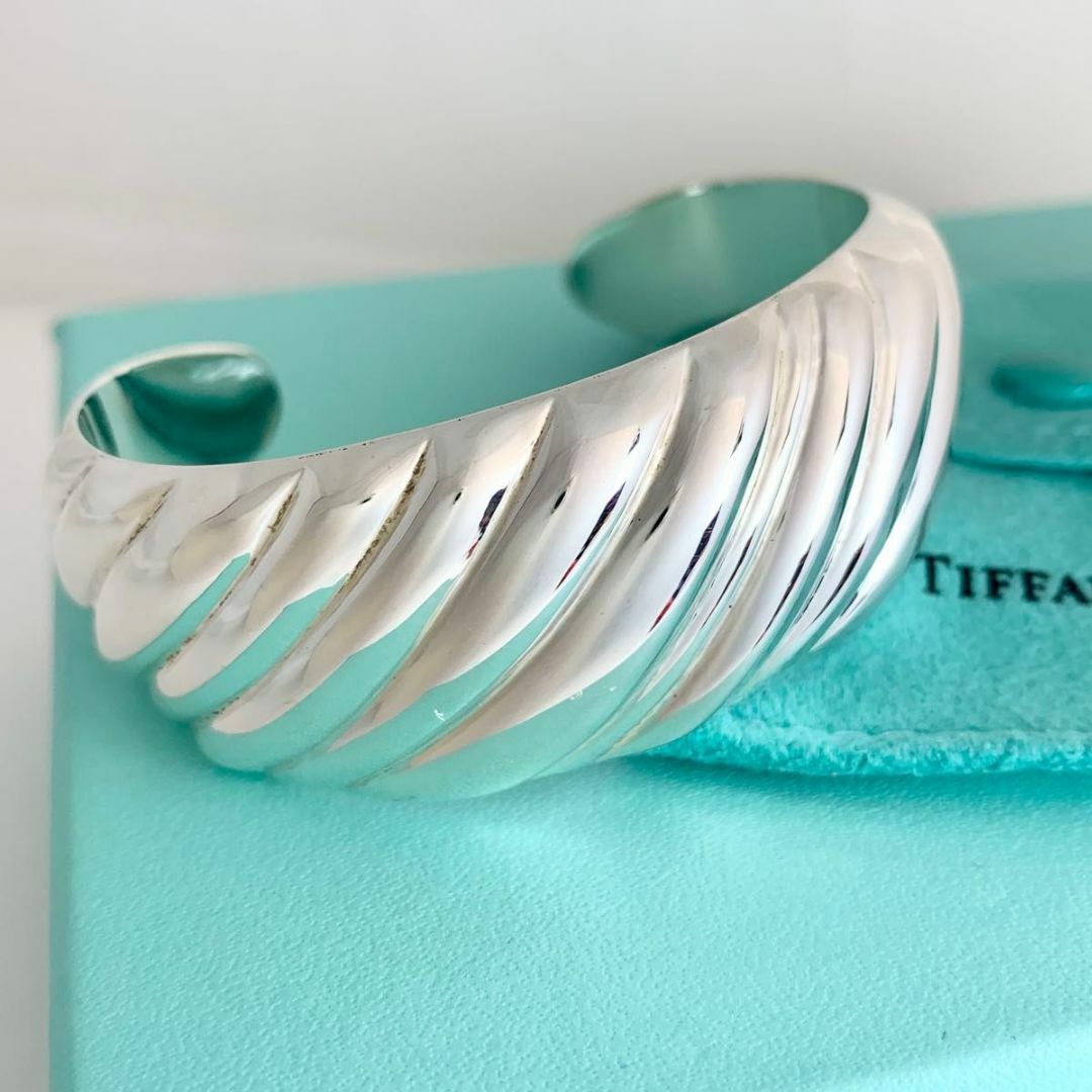 オールドティファニー 希少 ツイスト カフ バングル ブレスレット