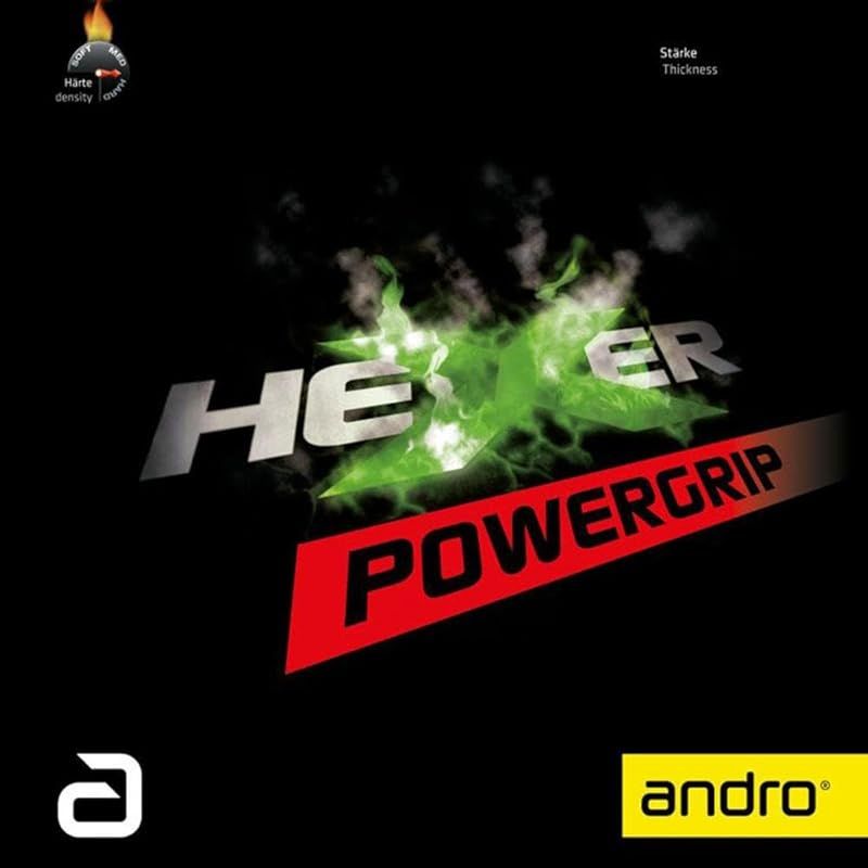 andro(アンドロ) 卓球 ラバー スピン系テンション ヘキサーパワーグリップ 裏ソフト ITTF(国際卓球連盟)公認 グリーン 1.9
