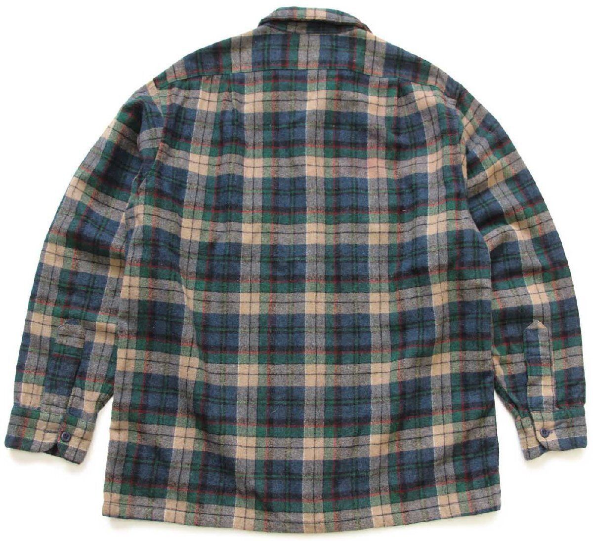 70s USA製 PENDLETONペンドルトン チェック ウール オープンカラー 