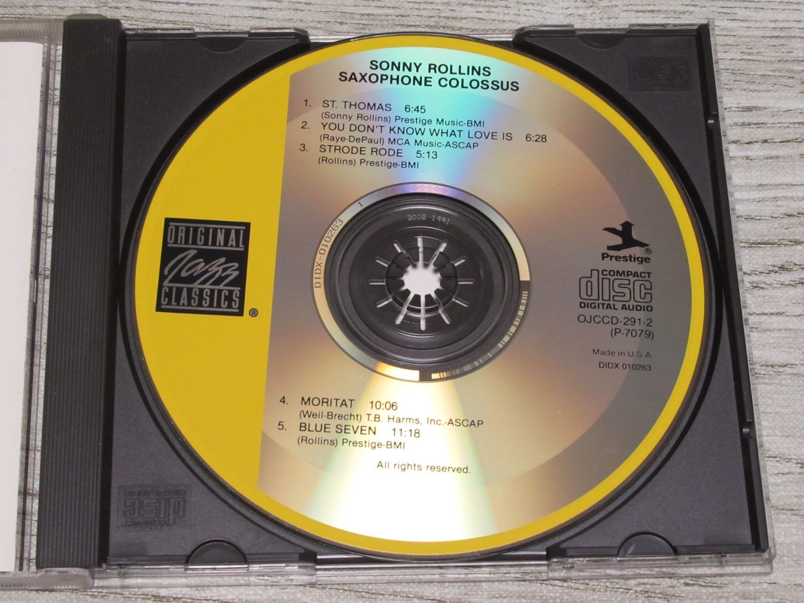 CD SONNY ROLLINS SAXOPHONE COLOSSUS OJC 全5曲 ソニー・ロリンズ