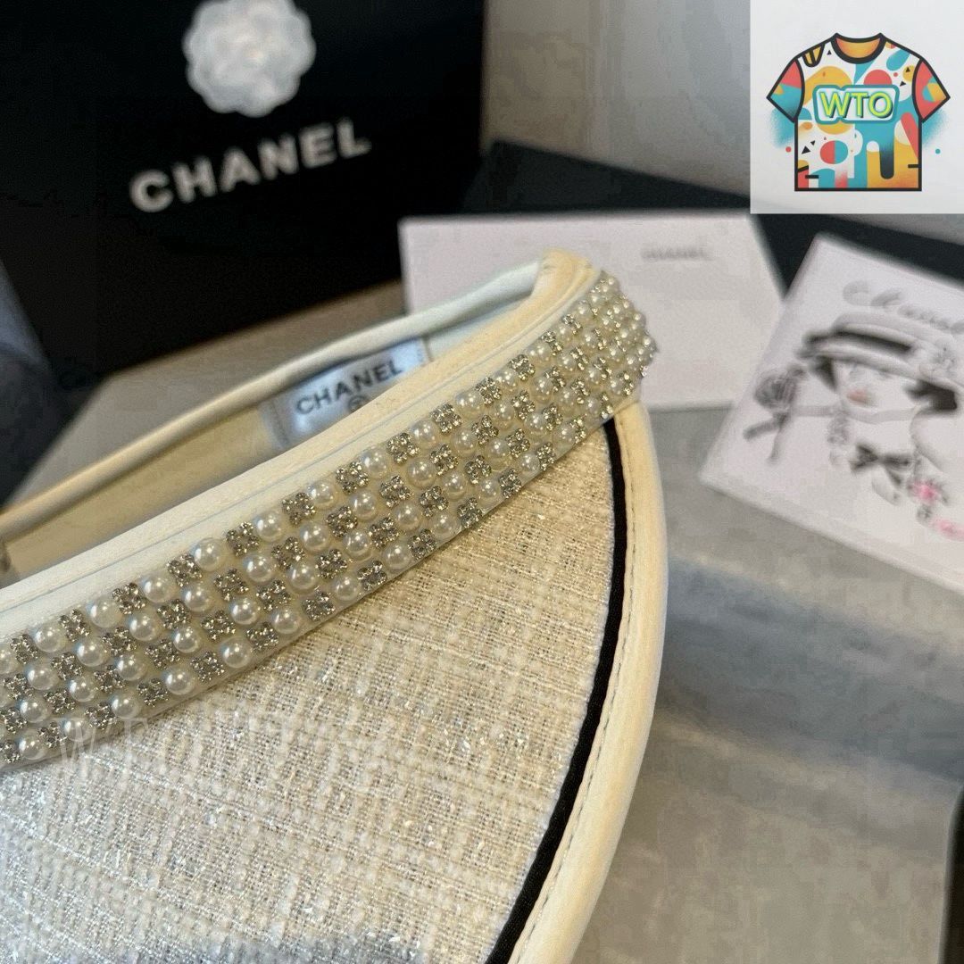 今日特価】Chanel パール ヘッドバンド兼用サンハット - メルカリ