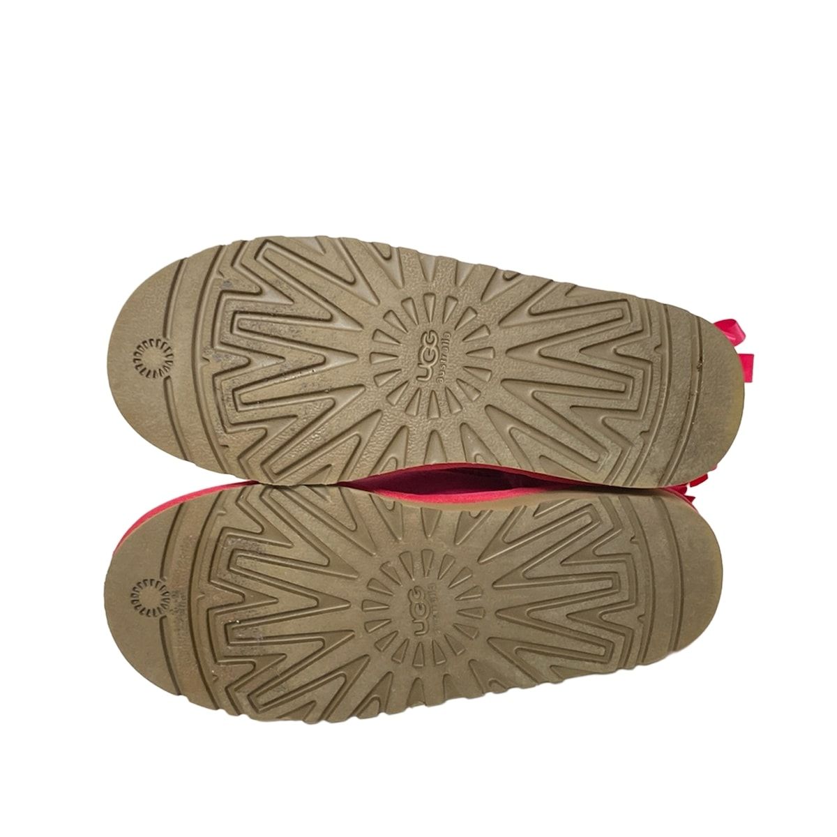 数量限定/セレブ愛用！ UGG アグ ショートブーツ 24 レディース ベイリーボウ 3280 ピンク リボン ムートン