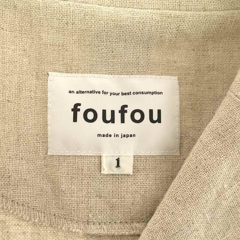 新品未使用！ foufou リネンワンボタンジャケット S foufou / フーフー | 2022SS | linen one button jacket リネン