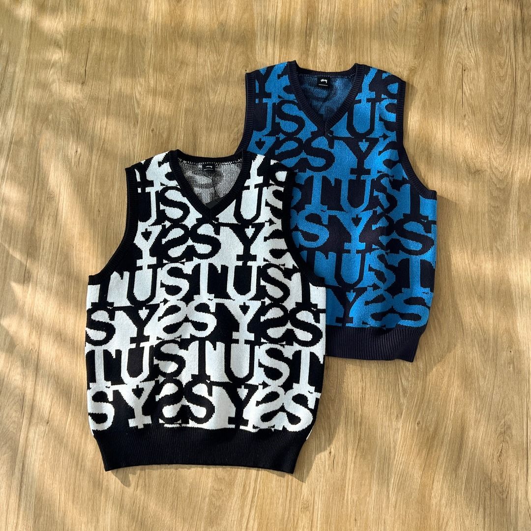 STUSSY ニットベスト Sサイズ Stacked Sweater Vest
