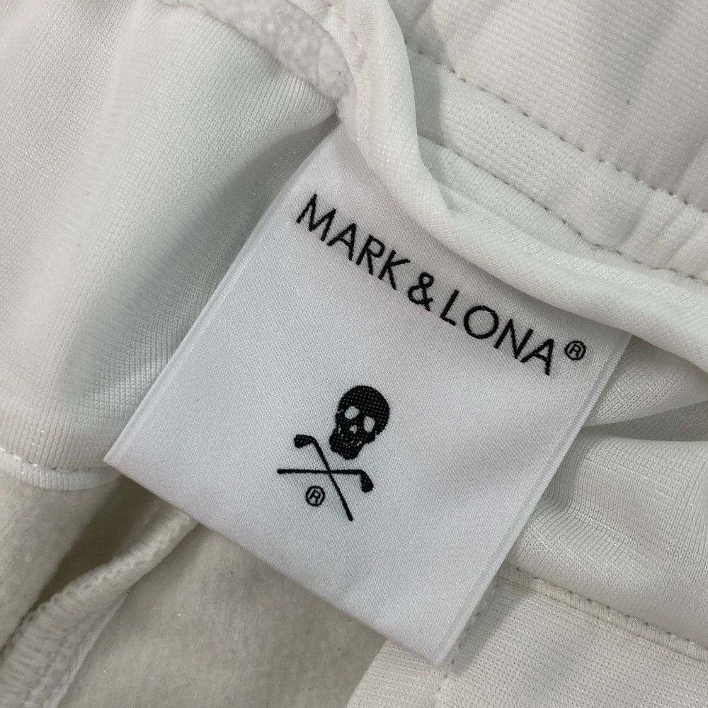 サイズ：48 MARK&LONA マークアンドロナ 2023年モデル ストレッチパンツ ロゴ 裏起毛  ホワイト系 [240101428933] ゴルフウェア メンズ ストスト サイズ：48 MARK&LONA マークアンドロナ 2023年モデル