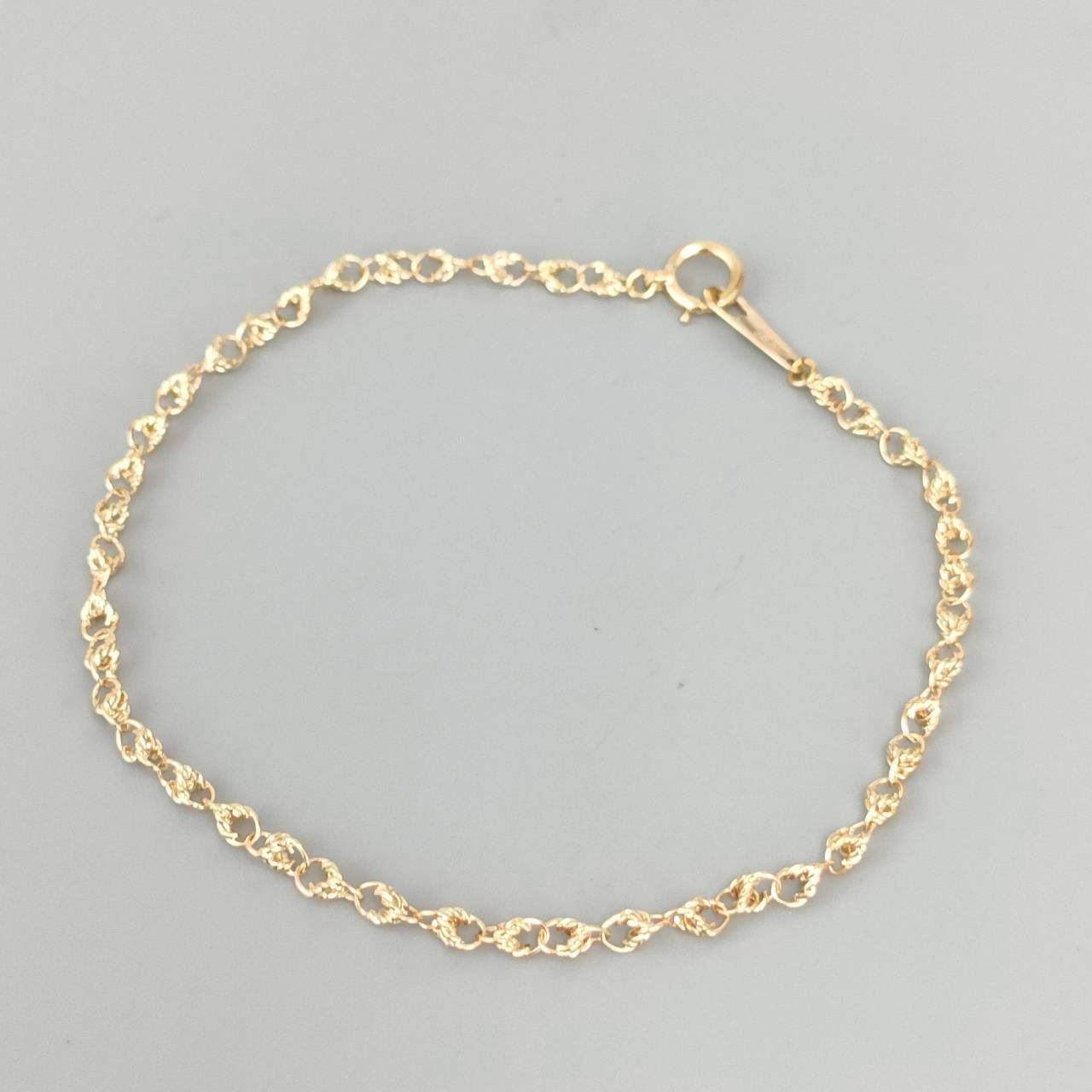 18金 K18 男女兼用 デザインブレス 2.23ｇ 18㎝ D284