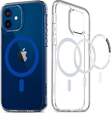 6.1 インチ ブルー Spigen iPhone12Pro ケース iPhone12 ケース