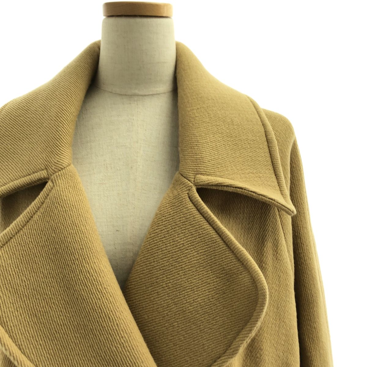 CABaN | キャバン | × Sea NEW YORK ウール ベルテッド オーバー トレンチ コート | 総裏地 | S | キャメル | レディース