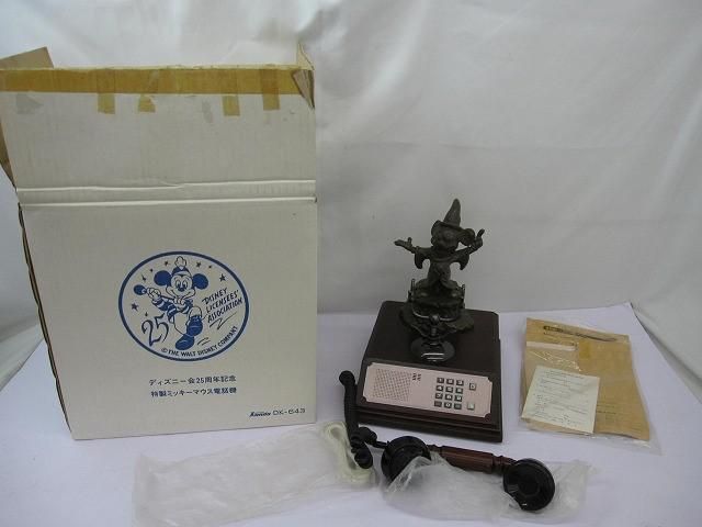動作未確 ディズニー 特製ミッキーマウス電話機 ディズニー会25周年記念